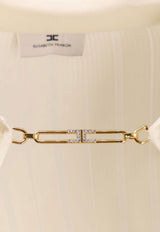 Elisabetta Franchi Silk-Blend V-neck Sweater Cream MK09B56E2DZ9_Milk_29839845