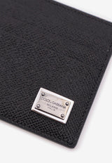 Dolce & Gabbana Logo Plaque Dauphine Leather Cardholder Black BP3325AG21980999_Black_29842066