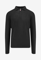 Kiton Ciro Paone Half-Zip Polo T-shirt Black UMK0493K5009NERO_Black_29840091