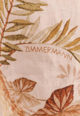Zimmermann Ascension Plunge Linen Midi Dress Multicolor 5146DSS253CRMPLMFLO_Cream Palm Floral_29842600