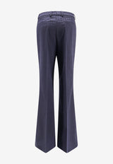 Etro Wool Jacquard Tailored Pants Navy WREA003399TJ248B0665_Black_29840497