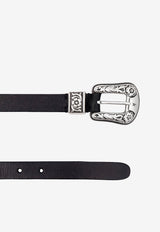 Golden Goose DB Patterned Leather Belt Black GWA00402A00013390100_Black_29857307