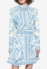 Versace Underwater Barocco Mini Shirt Dress 1020824 1A15278 5K650