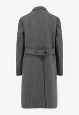 Tom Ford Herringbone Wool Double-Breasted Coat Gray OCL012FMW061ZDGBL_COMBO DARK GREY & BLACK_29840030