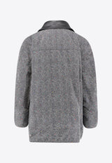 Givenchy Oversized Herringbone Cocoon Jacket Gray BW00TE168S004_Black_29848584