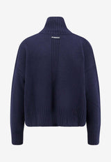 PINKO Falkland High-Neck Ribbed Sweater Blue 105446A2Q9G83_Blue_29840484