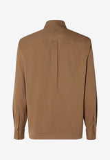 Fendi FF Embossed Wool Shirt Brown FS1329AU60F0QE1_Brown_29854220