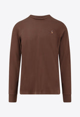 Polo Ralph Lauren Long-Sleeved Logo T-shirt Brown 710760121039_NUTMEG BROWN_29844479