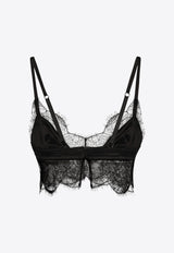 Dolce & Gabbana Lace-Trimmed Satin Bralette Black O1C58TFUAD8N0000_Black_29839560