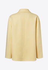 Fendi Double-Breasted Wool Pea Coat Yellow FW1415AOYAF0QJ6_Beige_29851754