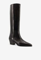 Aeyde Medea 40 Leather Knee-High Boots Black A11KB0619002001225Black_Black_29843202