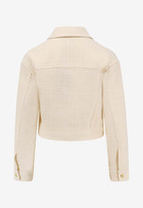 PINKO Gelato Tweed Blazer White 105819A2VJZ05_White_29842418