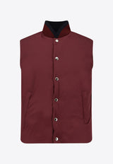 Dolce & Gabbana Logo Patch Reversible Down Vest Navy G9BSPTFCTABS8031_FANTASIA_29845829