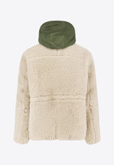 Sacai Wool-Blend Shearling Jacket Beige 2503854M063_ECRU KHAKI_29841783