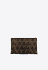 Fendi Medium FF Jacquard Zip Pouch Brown 8N0149AD23F1GE3_TAB.MR+SAND+OS_29853092