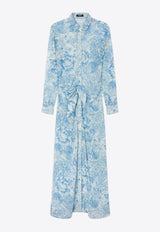 Versace Underwater Barocco Cover-Up Shirt Dress 1020998 1A15327 5K650