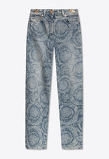 Versace Barocco Motif Mid-Rise Jeans 1021160 1A15339 1D870