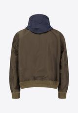 Sacai Zip-Up Bomber Jacket with Hood Khaki 2503784M532_D KHAKI NAVY_29843839