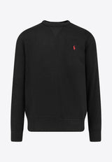 Polo Ralph Lauren Embroidered Logo Crewneck Sweatshirt Black 710766772001_POLO BLACK_29840018