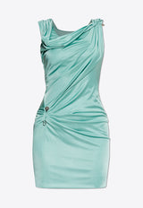 Versace Safety Pin Draped Maxi Dress 1021182 1A12497 1GO50