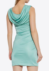 Versace Safety Pin Draped Maxi Dress 1021182 1A12497 1GO50