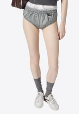 Miu Miu Technical Silk Logo Briefs Gray SP9465SOOO121G_F0112