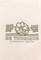 Golden Goose DB Printed Crewneck T-shirt White GWP01220P00211811616_ARTIC WOLF_34795066