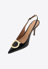 Ferragamo Sara 95 Patent Leather Slingback Pumps Black 01K452784829NERO_Black_29845643