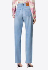 Versace High-Rise Straight-Leg Jeans 1021268 1A14802 1D190