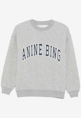 Anine Bing Spencer Logo Sweatshirt Gray A0811531_GRM1