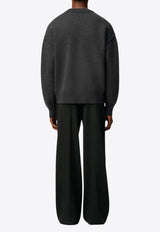 AMI PARIS Ami De Coeur Wool Sweater Gray UKS838018_084