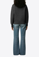 AMI PARIS Ami De Coeur Wool Sweater Gray UKS838018_084