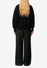 AMI PARIS Ami De Coeur Turtleneck Wool Sweater Black UKS839018_009