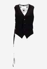 Ann Demeulemeester Tiuku Classic Waistcoat Black B0012742FA558_099