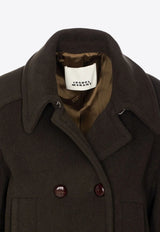 Isabel Marant Fiby Double-Breasted Coat Brown MA0455FAB1D03I_67DK