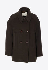 Isabel Marant Fiby Double-Breasted Coat Brown MA0455FAB1D03I_67DK
