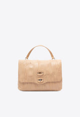 Zanellato Small Postina Leather Top Handle Bag Beige 0680902090000S_Z0334