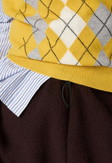 Miu Miu Argyle Knit Cashmere Vest Yellow MMV296SOOO174B_F0010