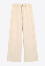 AMI PARIS Essential Wide-Leg Jeans Cream HTR820DE0106_150
