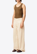 AMI PARIS Essential Wide-Leg Jeans Cream HTR820DE0106_150