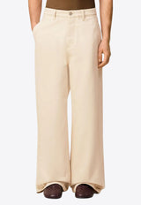 AMI PARIS Essential Wide-Leg Jeans Cream HTR820DE0106_150