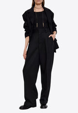 Dsquared2 Embroidered Logo Cropped Knit Top Black S75GD0483D20021_900