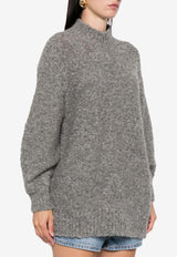 Isabel Marant Idol High-Neck Alpaca Wool Sweater Gray PU0760FAC3L07I_02GY