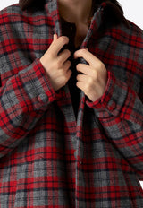 Miu Miu Tartan Check Wool Padded Jacket Multicolor ML855S232172Z_F0I14