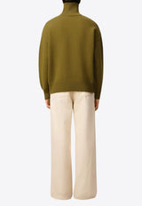 AMI PARIS Ami De Coeur Wool Sweater Olive UKS839018_2988