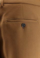 AMI PARIS Wool Tailored Pants Brown HTR423WV0088216_Brown_29841688