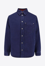 Gucci Logo Patch Denim Shirt Blue 835282XDDB64447_BLUE/MIX_29854483