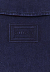 Gucci Logo Patch Denim Shirt Blue 835282XDDB64447_BLUE/MIX_29854483