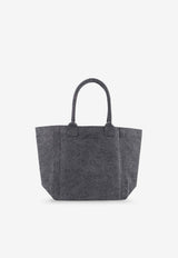 Isabel Marant Small Yenky Canvas Tote Bag Gray PM0002FAA1X19M02FK_FADED BLACK_29842385