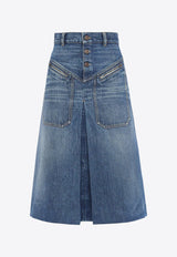 Chloé Denim Midi Skirt Blue CH25ADJ01251427_Hazy Blue_29842033
